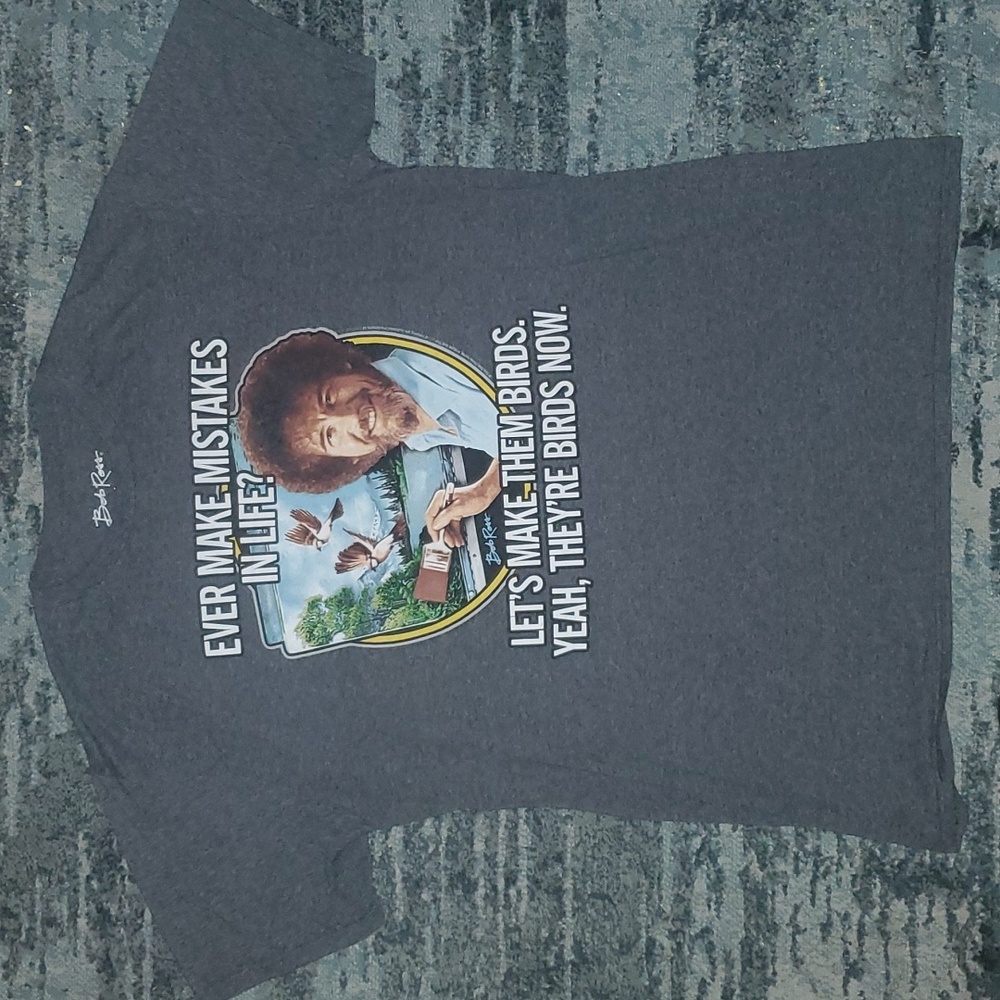 Bob Ross mens graphic tee